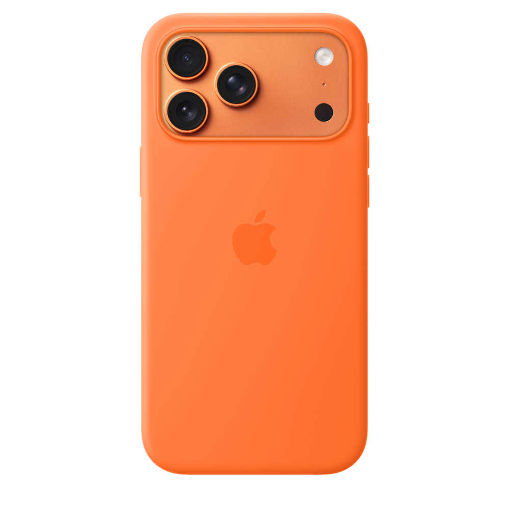 Чехол для iPhone 17 Pro Max Silicon Case Magsafe & Animation (оранжевый)