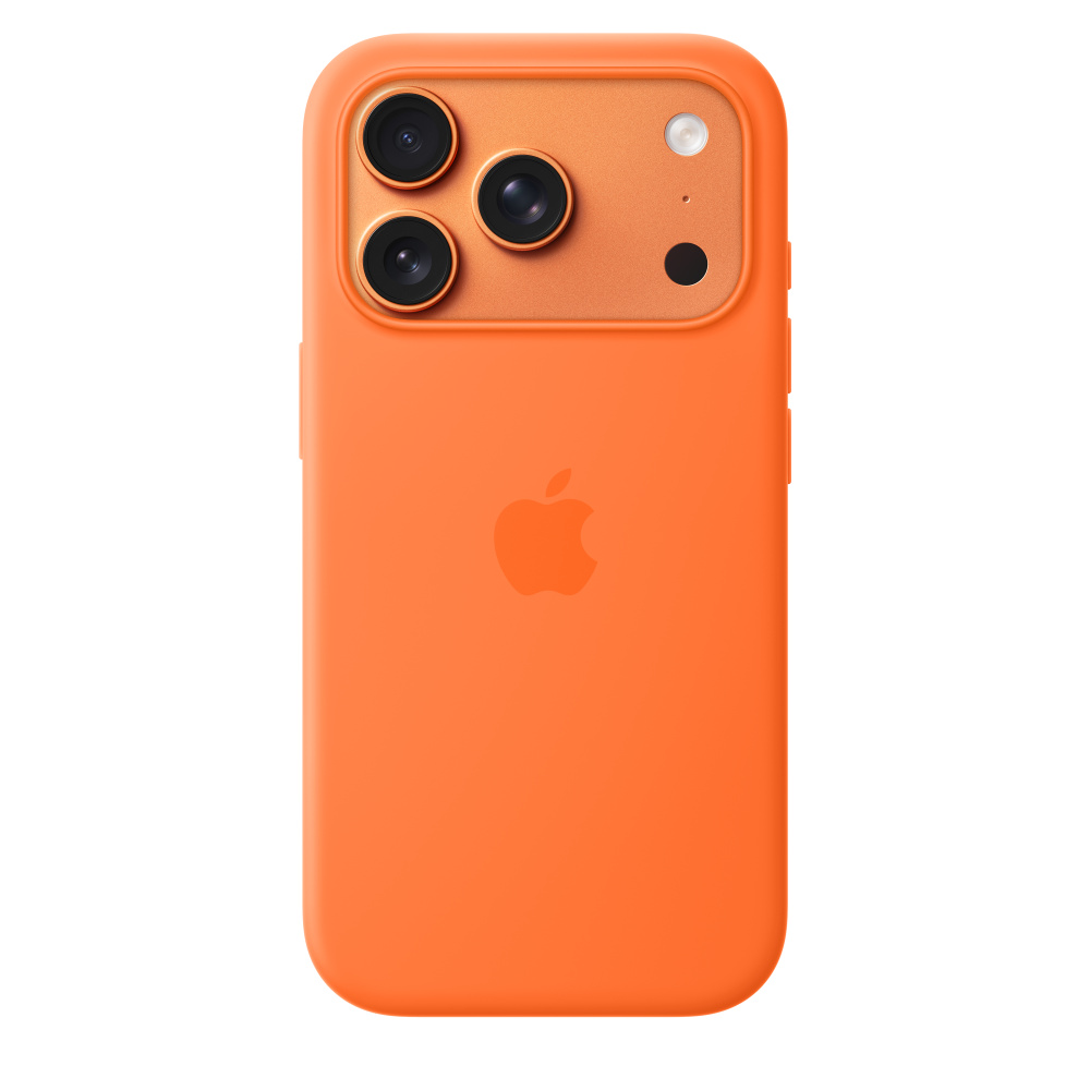 Чехол для iPhone 17 Pro Silicon Case Magsafe & Animation (оранжевый)