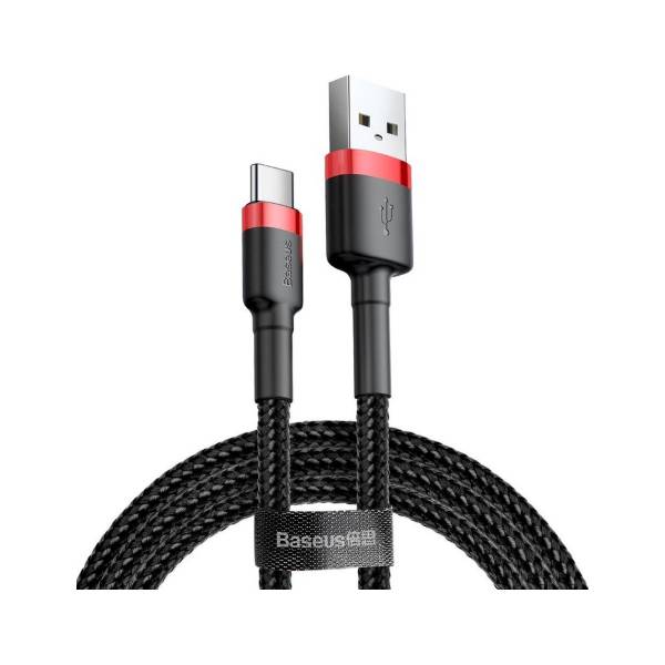 Кабель Baseus CAFULE Cable Type-C 2м CATKLF-C91 (красный+черный)