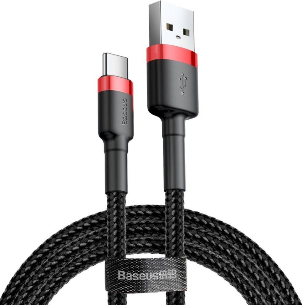 Кабель Baseus CAFULE USB For Type-C 1м CATKLF-B91 (красный+черный)