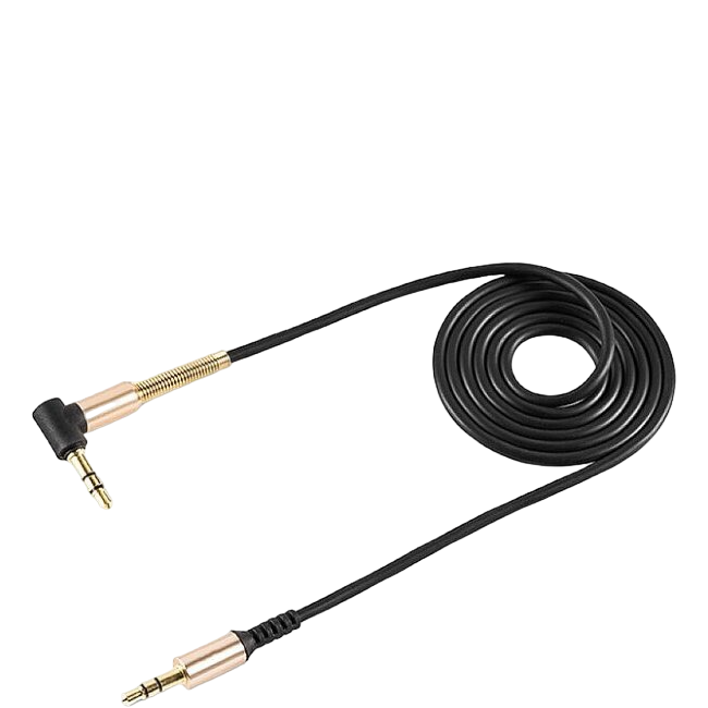 Аудиокабель Hoco UPA02 Spring 3.5мм (черный)