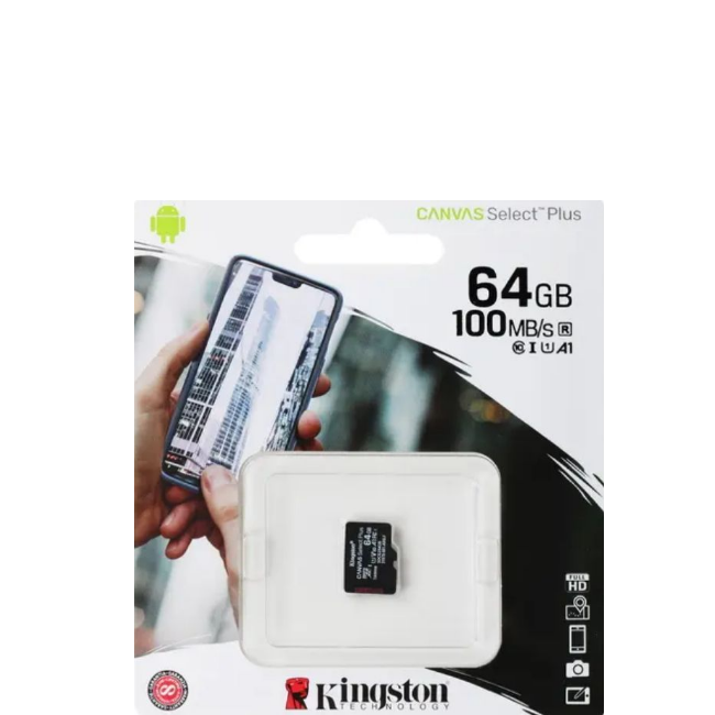 Карта памяти Kingston Canvas Select Plus microSDXC 64 ГБ