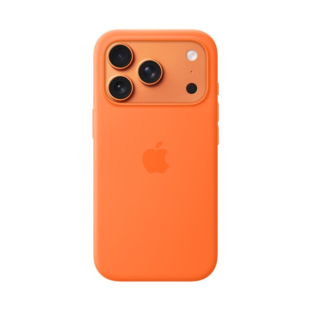 Чехол для iPhone 17 Pro Silicon Case Magsafe & Animation (оранжевый)