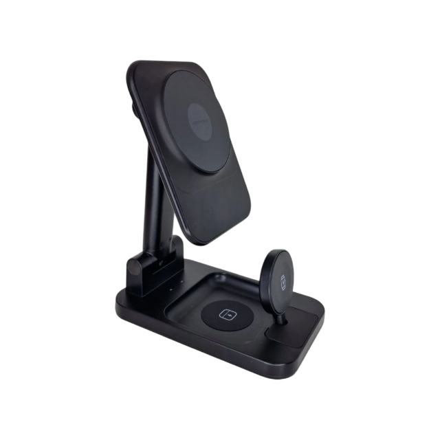 Беспроводное ЗУ Keephone Tech Power Stand 3-в-1 (черный)