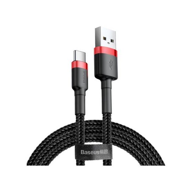 Кабель Baseus CAFULE Cable Type-C 2м CATKLF-C91 (красный+черный)