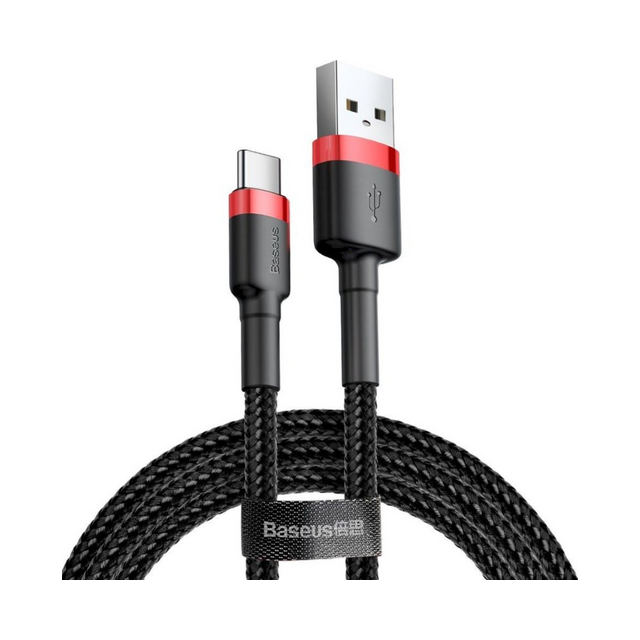 Кабель Baseus CAFULE USB For Type-C 1м CATKLF-B91 (красный+черный)