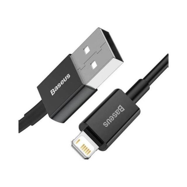 Кабель Baseus Data Cable USB to iP PD 2.4A 2m CALYS-C01 (черный)