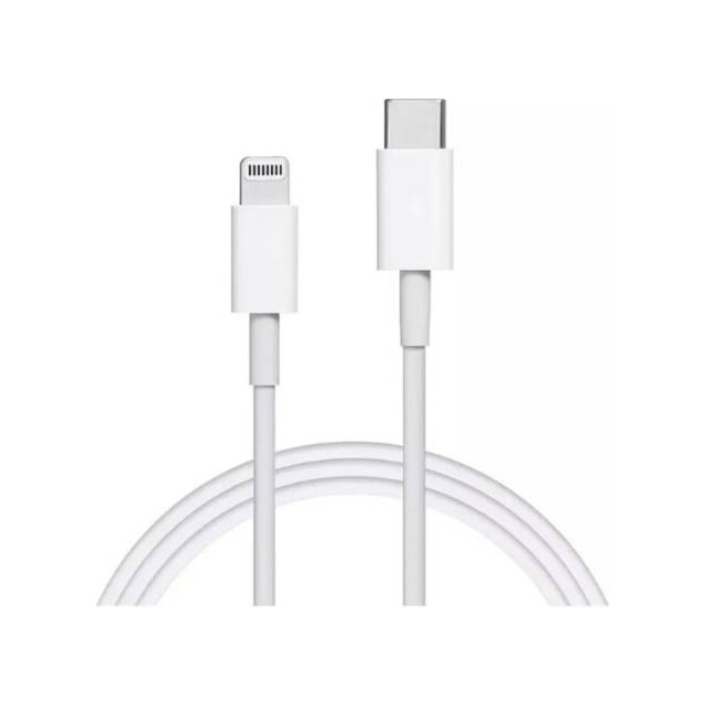 Сетевой кабель питания Apple Lightning/USB Type-C, 1 м (белый)