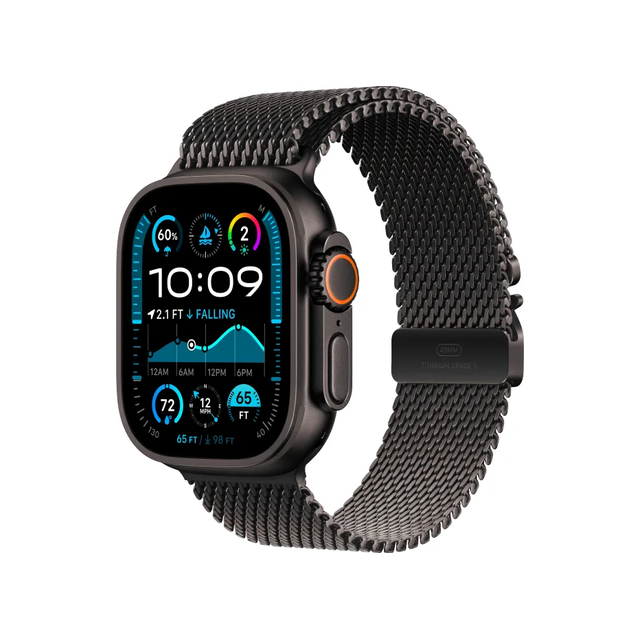 Смарт-часы Apple Watch Ultra 2 Milanese Loop S (2024) (черный/титановый)