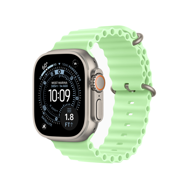 Смарт-часы Apple Watch Ultra 3 (2025) 49mm case Ocean Band (One Size) (зеленый/натуральный)
