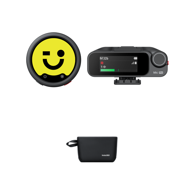 Беспроводной микрофон Insta360 Mic Pro 1 TX + 1 RX (черный)