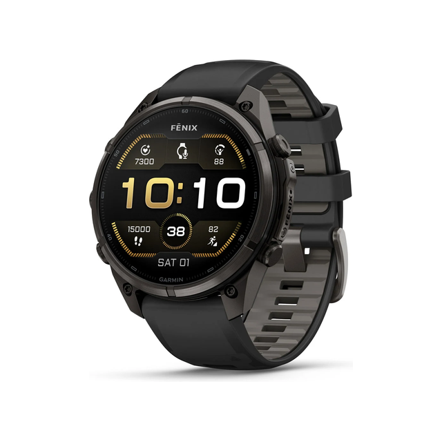 Смарт-часы Garmin Fenix 9 Pro 47mm AMOLED inReach Ti Pebble (черный/серый)