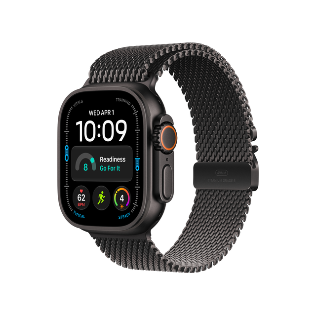 Смарт-часы Apple Watch Ultra 4 49mm Milanese Loop L GPS + Cellular (черный титан)