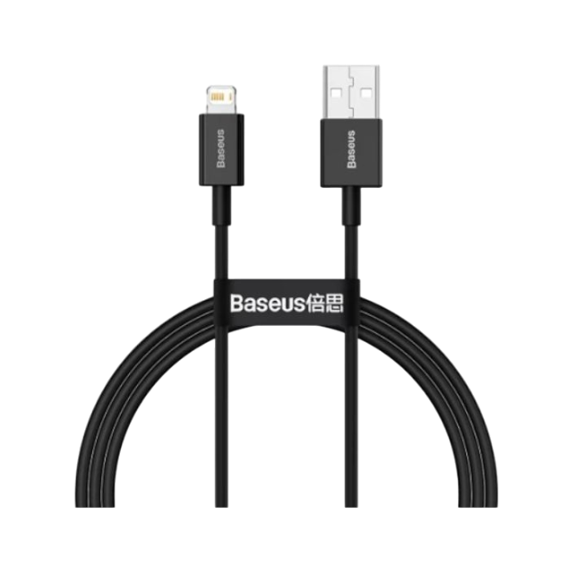 Кабель Baseus Data Cable USB to iP 2.4A 1m CALYS-A01 (черный)