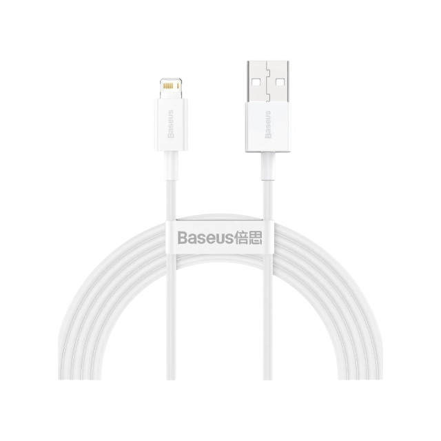 Кабель Baseus Data Cable USB to iP PD 2.4A 2m CALYS-C02 (белый)